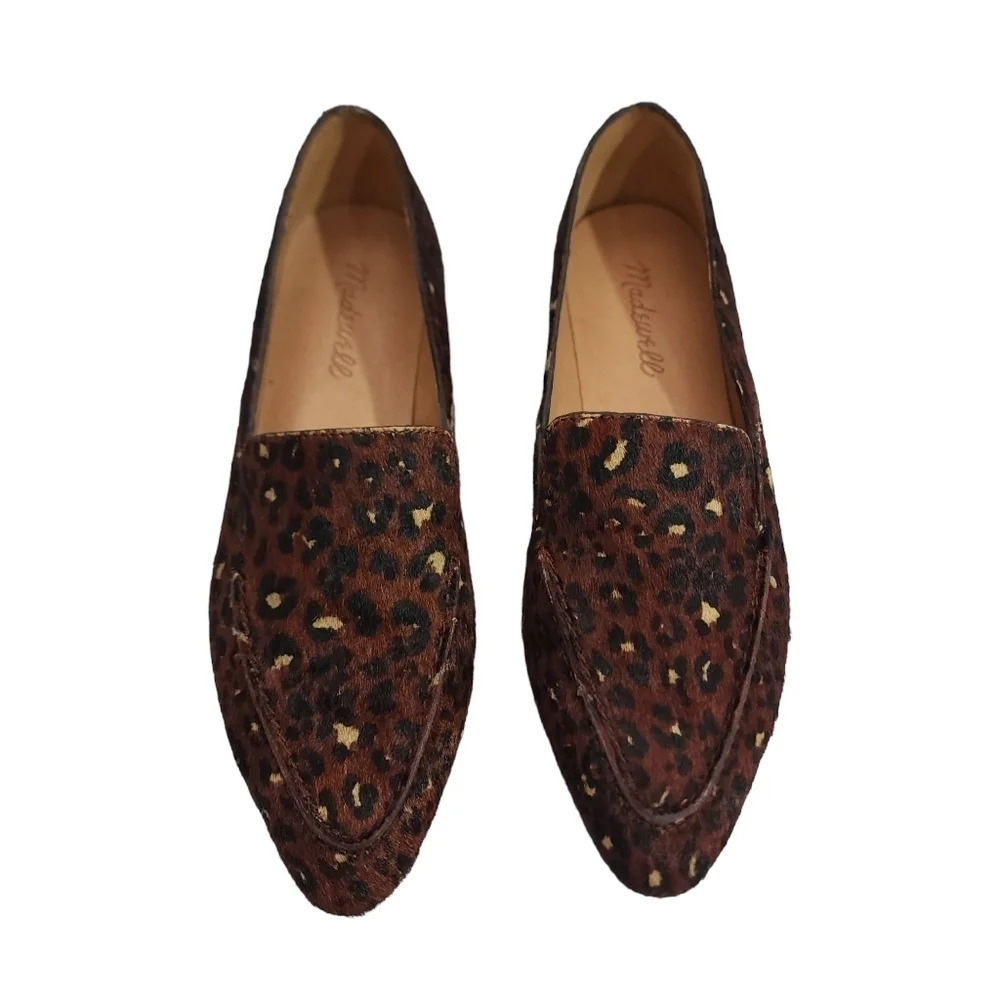 Madewell Frances Skimmer in Painted Leopard Calf Hair